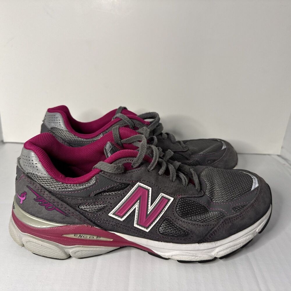 New Balance 990v3 Shoes Womens 9 B Grey Susan G Komen Breast Cancer Made In USA